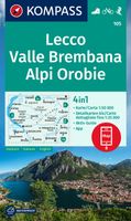 Wandelkaart 105 Lecco - Valle Brembana | Kompass - thumbnail