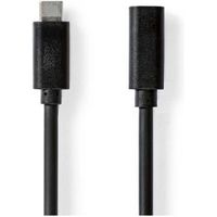 Nedis CCGL64010BK10 USB-kabel 2 m USB 3.2 Gen 1 (3.1 Gen 1) USB C Zwart - thumbnail