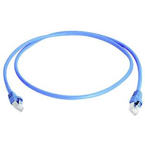 Telegärtner L00000A0233 RJ45 Netwerkkabel, patchkabel CAT 6A S/FTP 0.25 m Blauw Vlambestendig, Snagless, Pair afscherming, Afgeschermd (dubbel), Halogeenvrij,