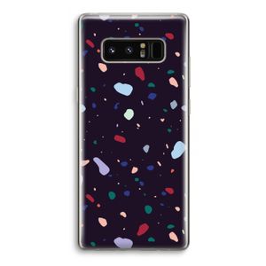 Dark Rounded Terrazzo: Samsung Galaxy Note 8 Transparant Hoesje