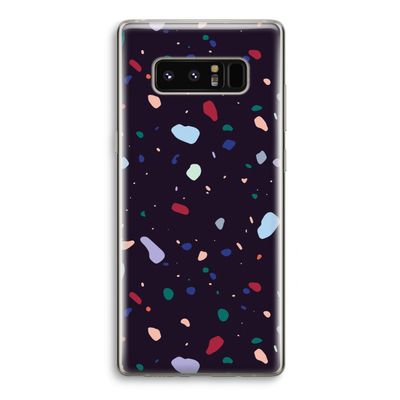 Dark Rounded Terrazzo: Samsung Galaxy Note 8 Transparant Hoesje