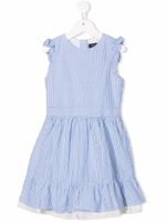 POLO RALPH LAUREN KIDS robe évasée à rayures - Bleu - thumbnail