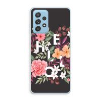Hello in flowers: Samsung Galaxy A73 Transparant Hoesje Hello in flowers: Samsung Galaxy A73 Transparant Hoesje