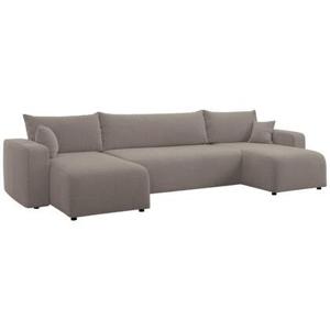 NADUVI Collection U-slaapbank Rosco bouclé
