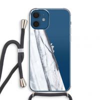 Gestreepte marmer: iPhone 12 mini Transparant Hoesje met koord