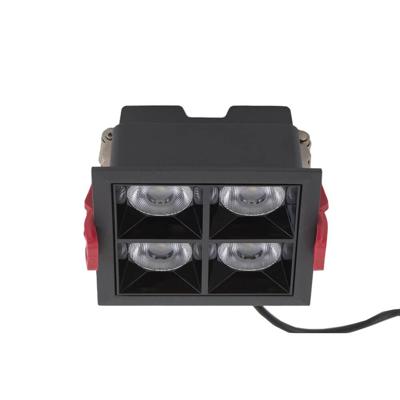 Lyora Zwarte inbouwspotMidi Led 2x2 leds - 4000K - 10064