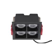 Lyora Zwarte inbouwspotMidi Led 2x2 leds - 4000K - 10064