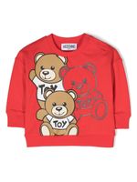 Moschino Kids sweat en coton à imprimé Leo Teddy - Rouge