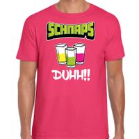 Apres ski t-shirt voor heren - schnaps - roze - apres ski/wintersport - skien