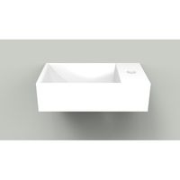 Arcqua Marble Free fontein - 40x22x12cm - kraangat rechts - glans wit WAS105777