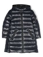 Moncler Enfant longline puffer coat - Bleu - thumbnail