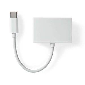 USB-C© Adapter | USB 2.0 | USB-C© Male | 3,5 mm Female | 0.10 m | Rond | Vernikkeld | ABS / PVC