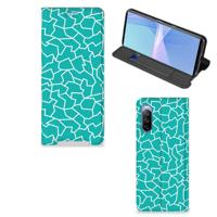 Sony Xperia 10 III | Bookcase | Cracks Blue