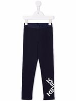 Kenzo Kids legging à logo imprimé - Bleu