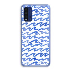 Blauwe golven: Xiaomi Redmi 9T Transparant Hoesje