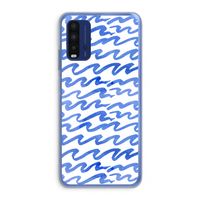 Blauwe golven: Xiaomi Redmi 9T Transparant Hoesje