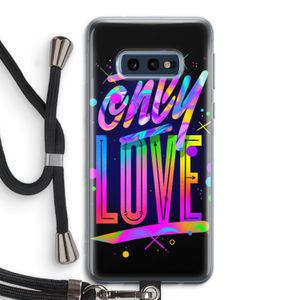 Only Love: Samsung Galaxy S10e Transparant Hoesje met koord