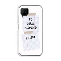 No Girls Allowed Unless: Huawei P40 Lite Transparant Hoesje