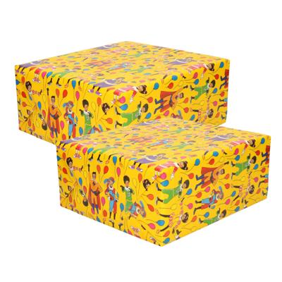 Club van Sinterklaas inpakpapier - 4x - cadeaupapier - geel - 200 x 70 cm - pakjesavond Club van Sinterklaas inpakpapier - 4x - cadeaupapier - geel - 200 x 70 cm - pakjesavond