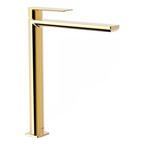 Wastafelkraan Tres Loft | Opbouw | Mengkraan | Hoog model | 1-hendel | Rond | 24k Goud glans