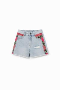 Spijkershort met patch - BLUE - 42