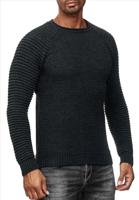 RustyNeal - Heren Trui - Antraciet - Longsleeve - Modernfit