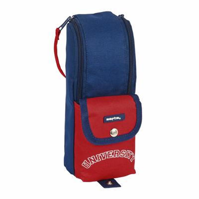 Schoolpennenzak Safta University Rood Marineblauw (6 x 21 x 6 cm)