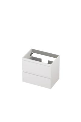 Onderkast INK 2 laden greeploos gelakt 60 cm x 40 cm x 52 cm Mat wit 1241000