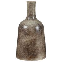 Fles bloemenvaas van terracotta in het nature bruin shadow D22 en H35 cm   -