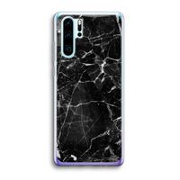 Zwart Marmer 2: Huawei P30 Pro Transparant Hoesje
