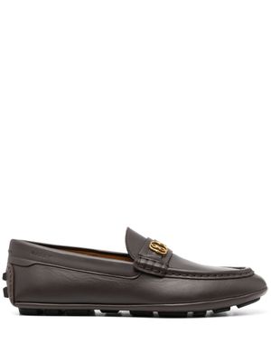 Bally mocassins à plaque logo - Marron