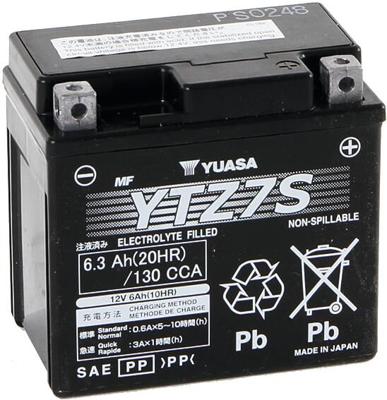 YUASA Batterij "ytz7s battery ytz7s agm