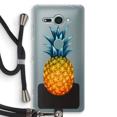 Grote ananas: Sony Xperia XZ2 Compact Transparant Hoesje met koord