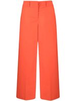 Erika Cavallini pantalon en coton à taille haute - Orange