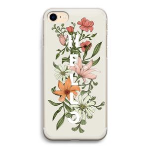 Hello bloemen: iPhone 7 Transparant Hoesje