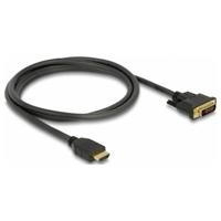Delock 85653 HDMI-kabel HDMI / DVI Aansluitkabel HDMI-A-stekker, DVI-D 24+1-polige stekker 1.5 m Zwart Afgeschermd (drievoudig), Vergulde steekcontacten