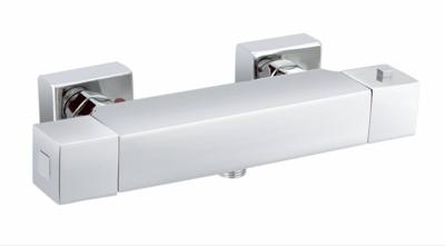 Thermostatisch douchemengkraan vierkant chroom Thermostatisch douchemengkraan vierkant chroom