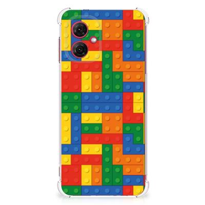 Motorola Moto G55 Doorzichtige Silicone Hoesje Blokken Motorola Moto G55 Doorzichtige Silicone Hoesje Blokken