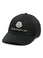 Moncler casquette à patch logo - Noir