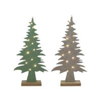 Decoratie Vilten Kerstboom met LED Draad 51 cm Assorti