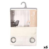 Gordijn Gift Decor Wit 140 x 260 cm Strepen (6 Stuks)