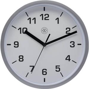 NeXtime - nXt - Wandklok - 20cm - Plastic - Zilver - &apos;Easy Small&apos;