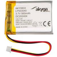 Akyga LP503040 Accupack Batterijgrootte: Speciaal LiPo 3.7 V 560 mAh Akyga LP503040 Accupack Batterijgrootte: Speciaal LiPo 3.7 V 560 mAh