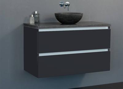 Badmeubel Trend Dynasty met ronde kom 80 Hoogglans Antraciet