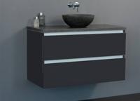 Badmeubel Trend Dynasty met ronde kom 80 Hoogglans Antraciet
