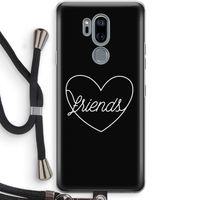 Friends heart black: LG G7 Thinq Transparant Hoesje met koord