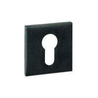 Cilinderrozetten verdekt 53x53x6mm PVD antraciet