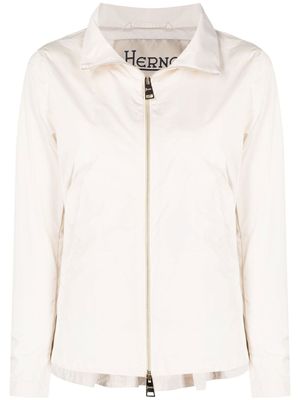Herno veste zippée à col montant - Blanc
