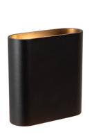 Lucide ATILA - Wandlamp Binnen/Buiten - LED Dimb. - 2x5W 2700K - IP54 - Zwart