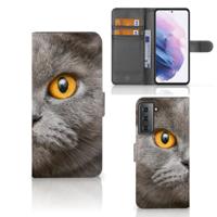 Telefoonhoesje | Met pasjeshouder | Samsung Galaxy S21 Plus Britse Korthaar